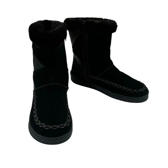 Earth Origins Willa Comfort Faux Fur Lined Bootie Winter Boot Black Size 7 - Picture 5 of 14